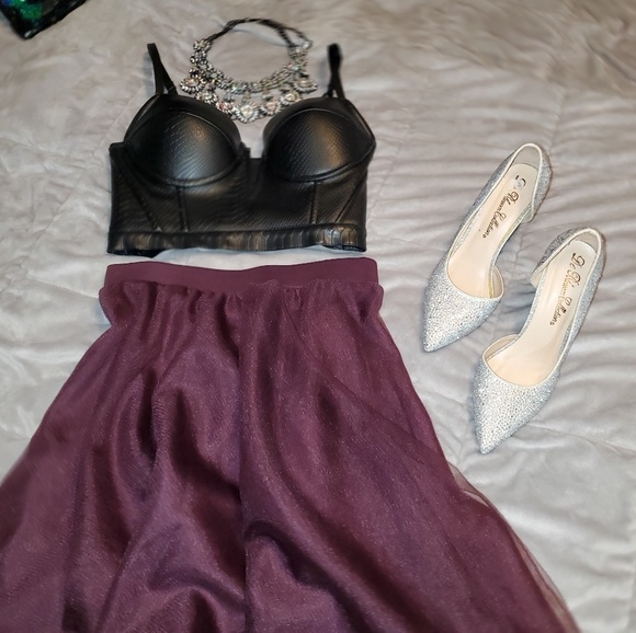 💎 Rhinestone D’orsay Pointed Toe Pumps Prom - Picture 6 of 7